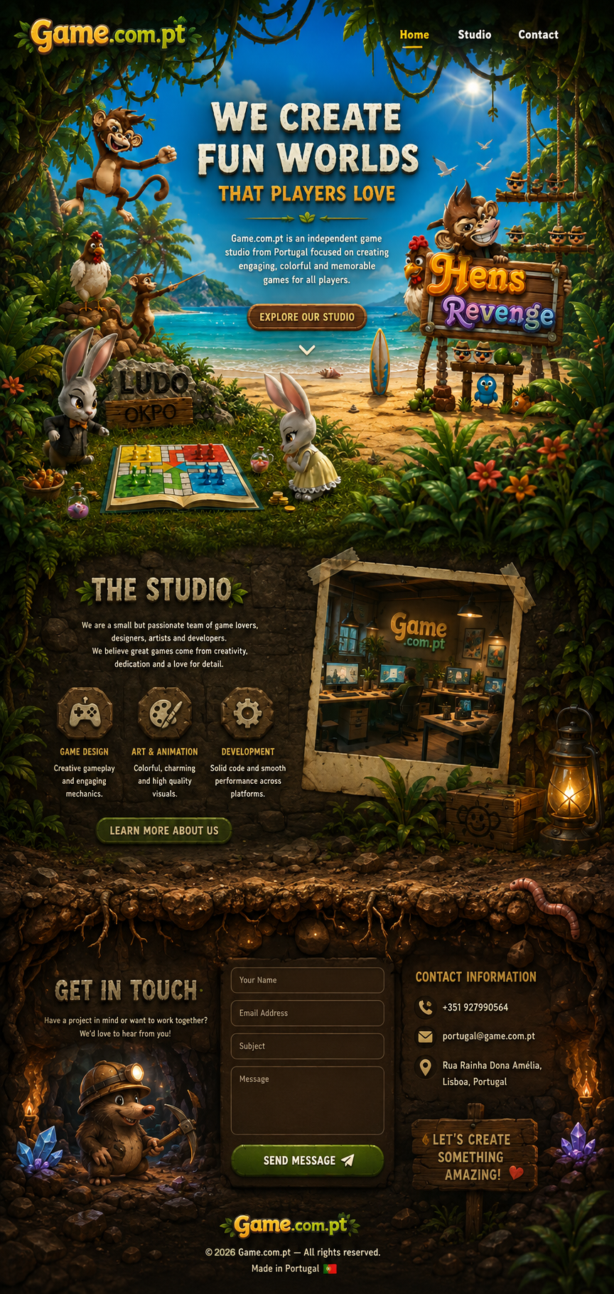 Game.com.pt is an independent game studio from Portugal focused on creating engaging, colourful and memorable games for all players.